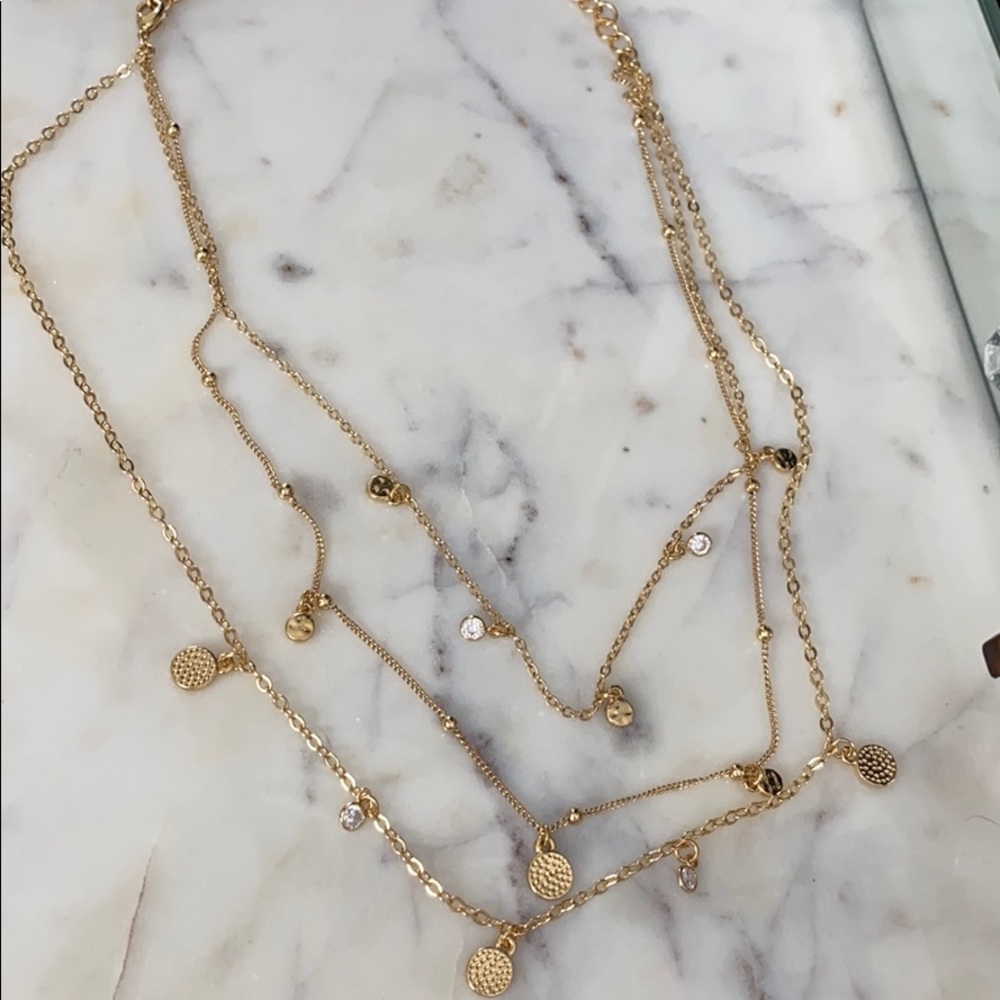 Ettika Layered 18k gold necklace